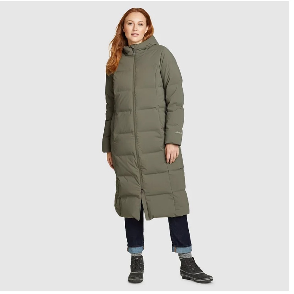 Eddie Bauer Glacier Peak Seamless Stretch Down Duffle Coat
